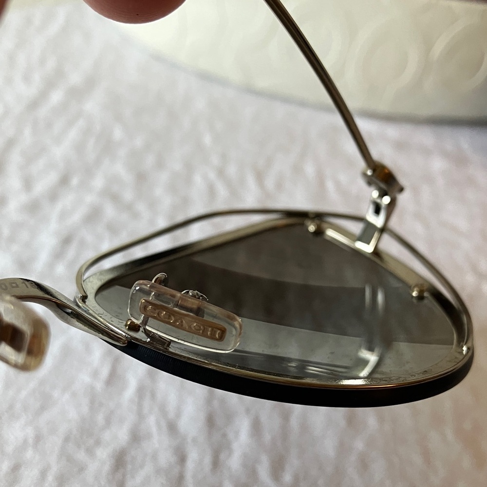 Coach: Light Gold (L1037) Sunglasses- Cat Eye Frame- Case & Cloth - Picture 10 of 16